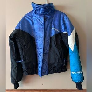 Vintage Polaris blue and black snowmobile jacket women’s medium